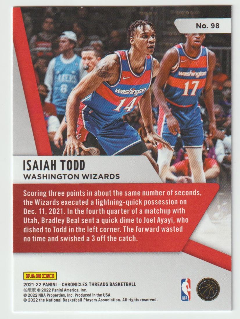 098 Isaiah Todd - Washington Wizards