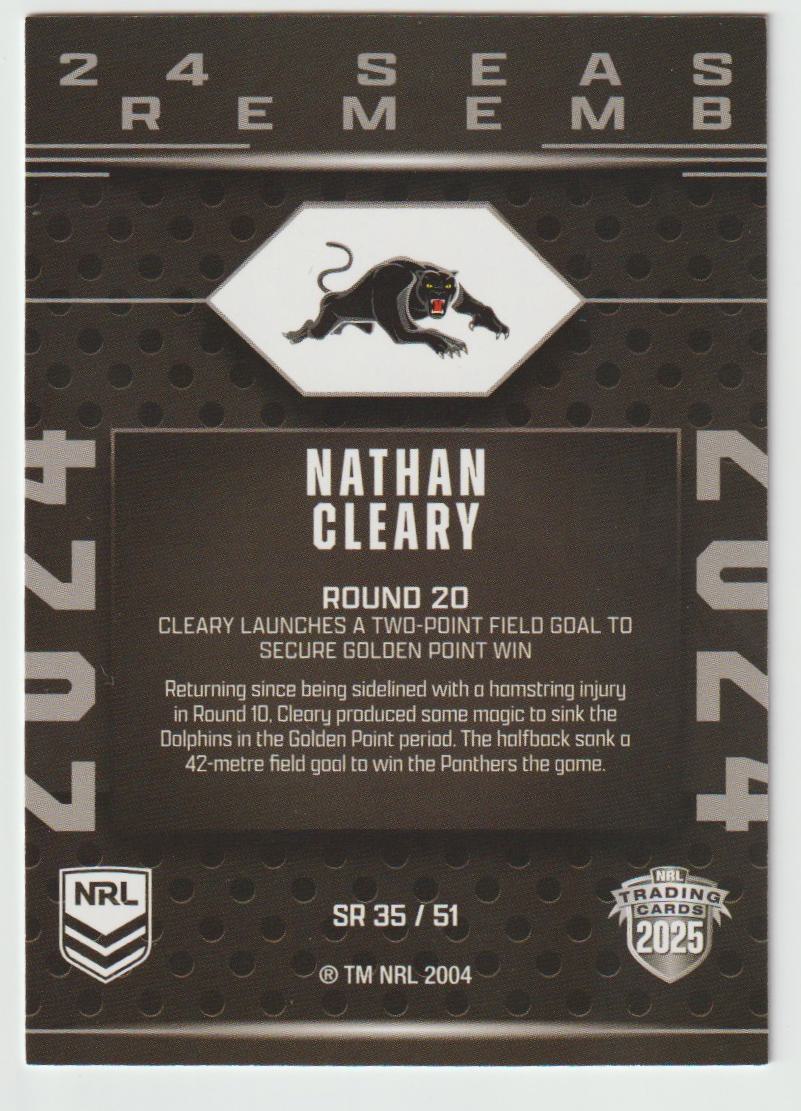 Season to Remember SR 035 PANTHERS NATHAN CLEARY