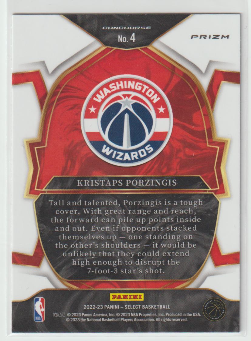 004 Kristaps Porzingis Washington Wizards Red Wave