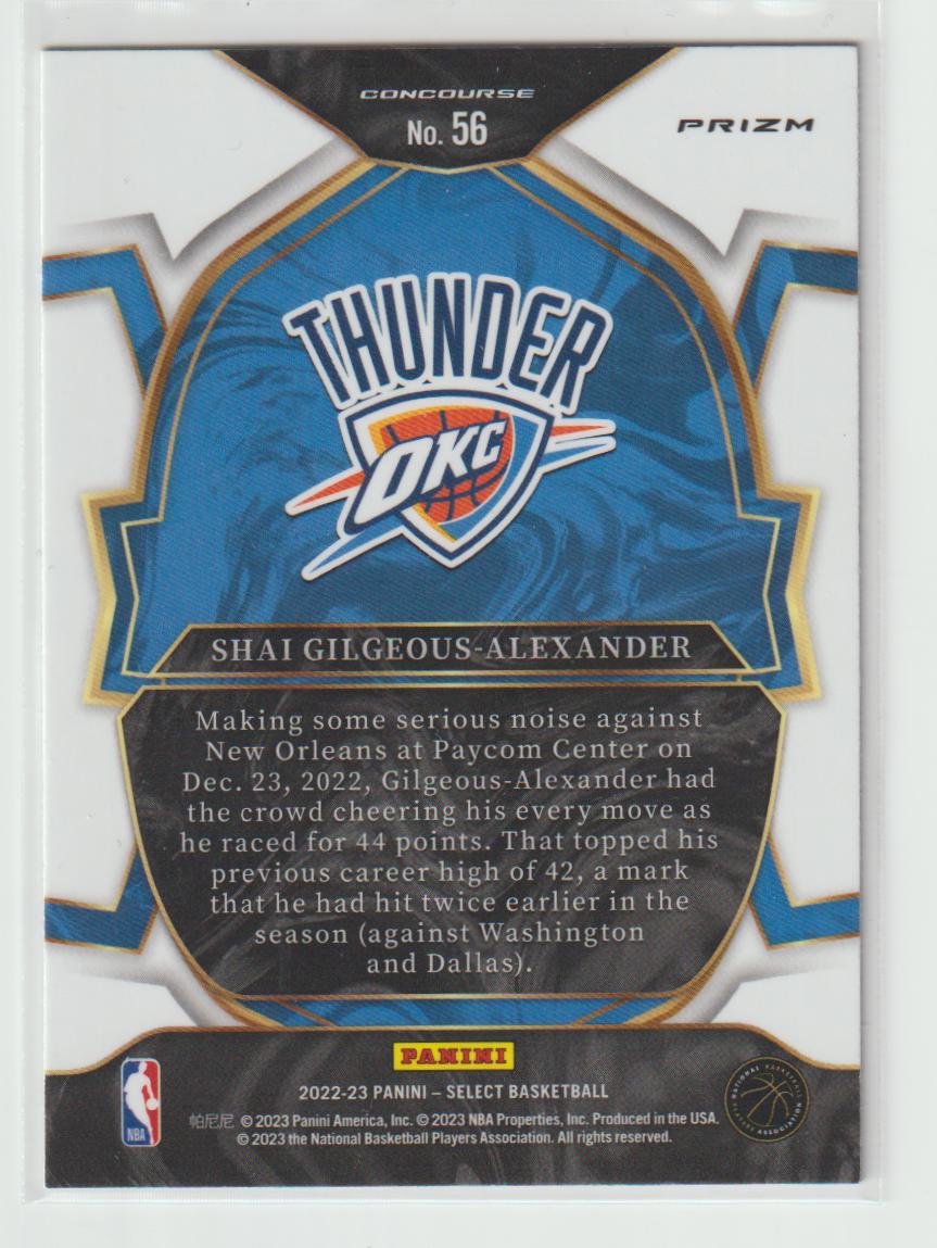 056 Shai Gilgeous-Alexander Oklahoma City Thunder Red Wave