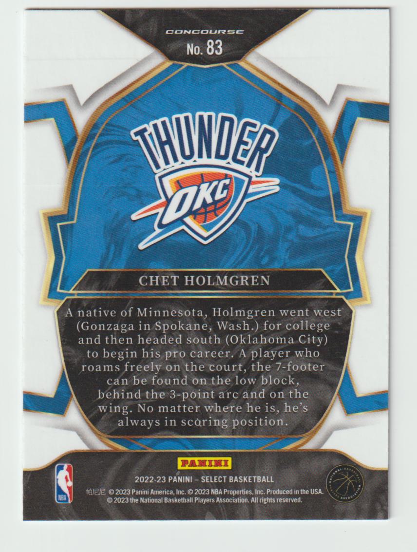 083 Chet Holmgren Oklahoma City Thunder