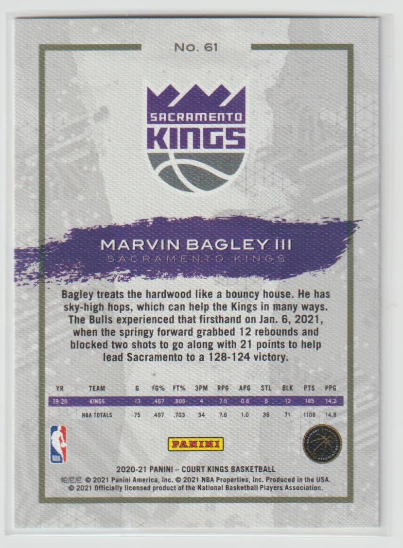 061 Marvin Bagley III - Sacramento Kings