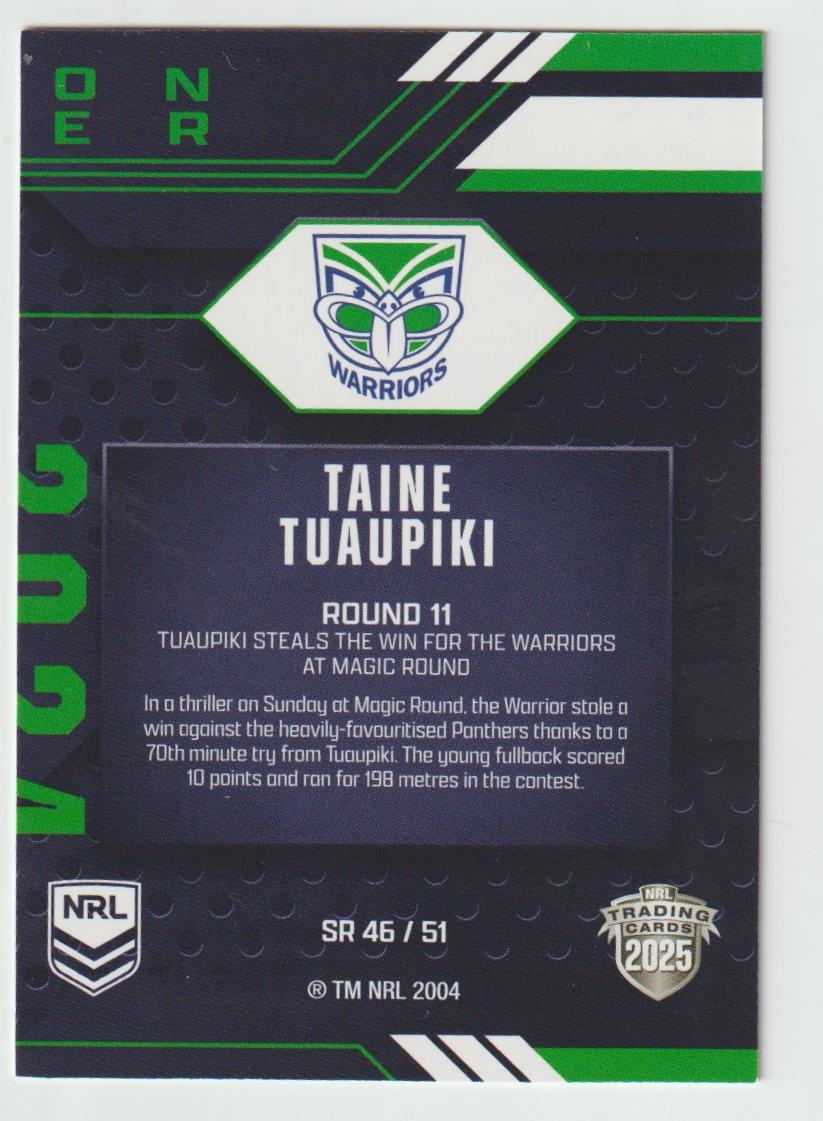 Season to Remember SR 046 WARRIORS TAINE TUAUPIKI