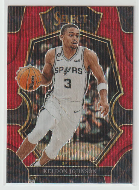 154 Keldon Johnson San Antonio Spurs Red Wave