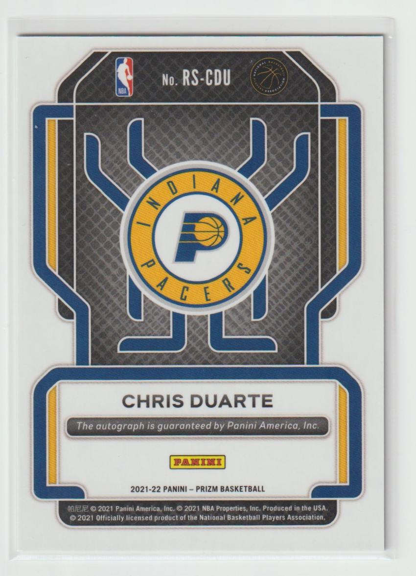 Rookie Signatures RS-CDU Chris Duarte Indiana Pacers