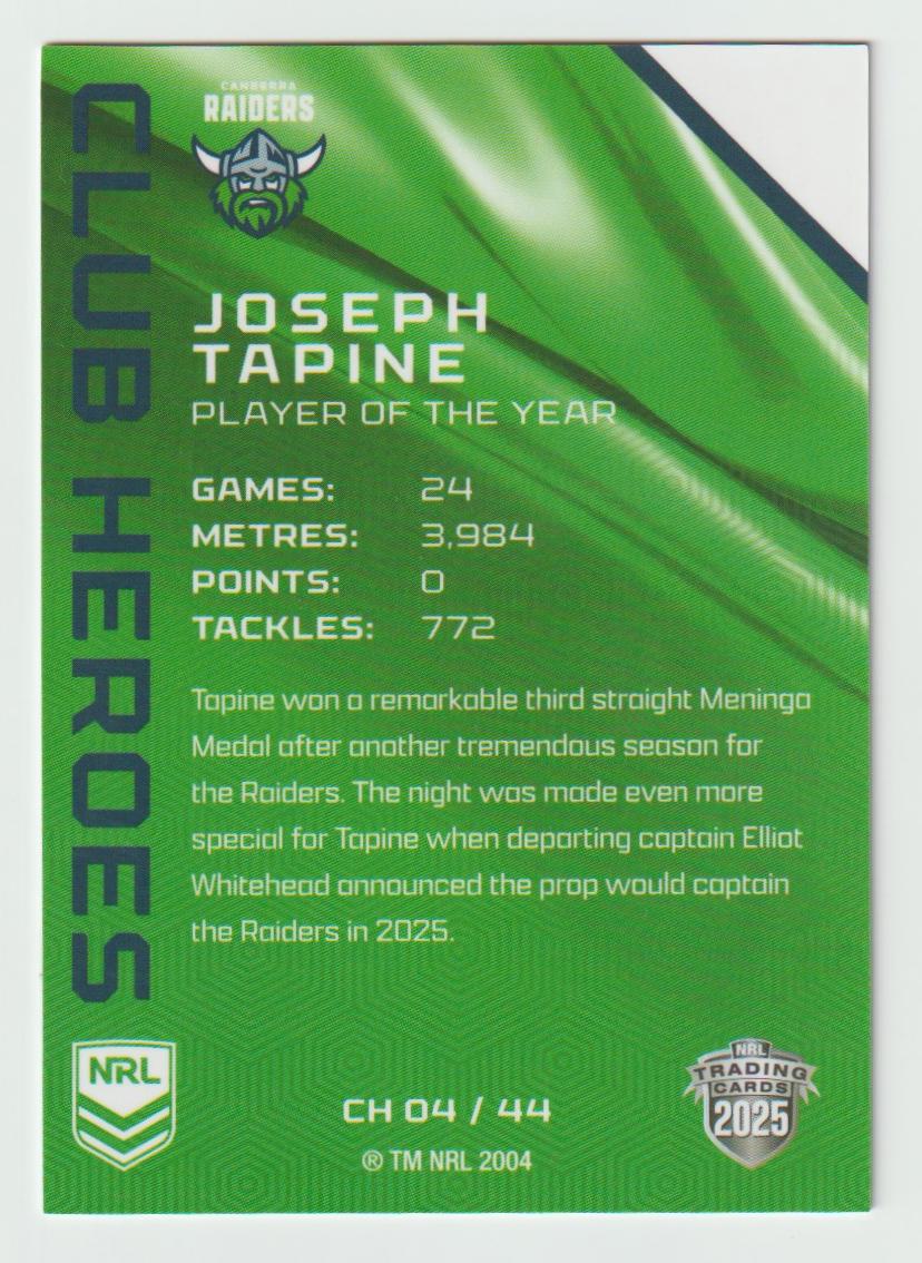 Club Heroes CH 004 RAIDERS JOSEPH TAPINE