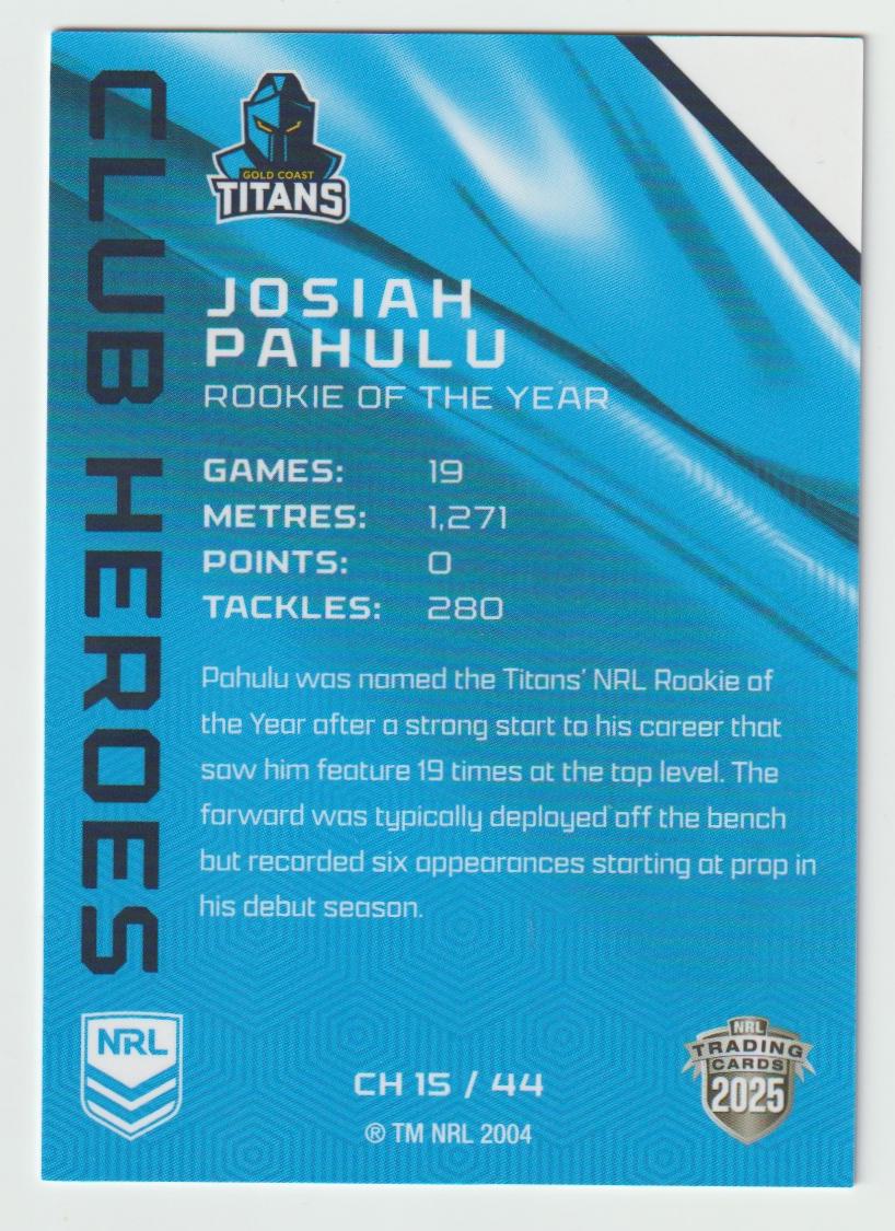 Club Heroes CH 015 TITANS JOSIAH PAHULU