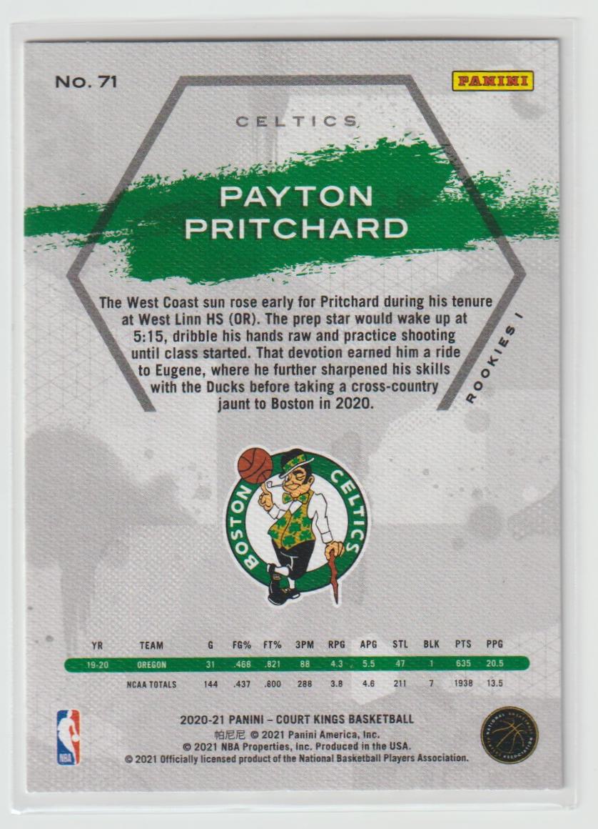 071 Payton Pritchard - Boston Celtics Rookies I