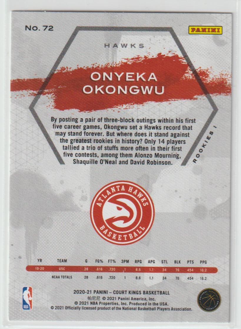 072 Onyeka Okongwu - Atlanta Hawks Rookies I