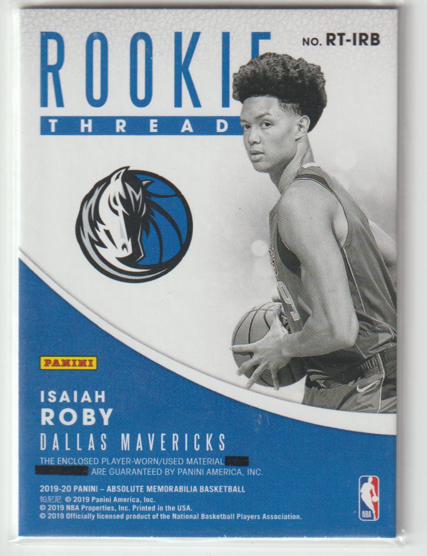 Rookie Threads RT-IRB Isaiah Roby - Dallas Mavericks