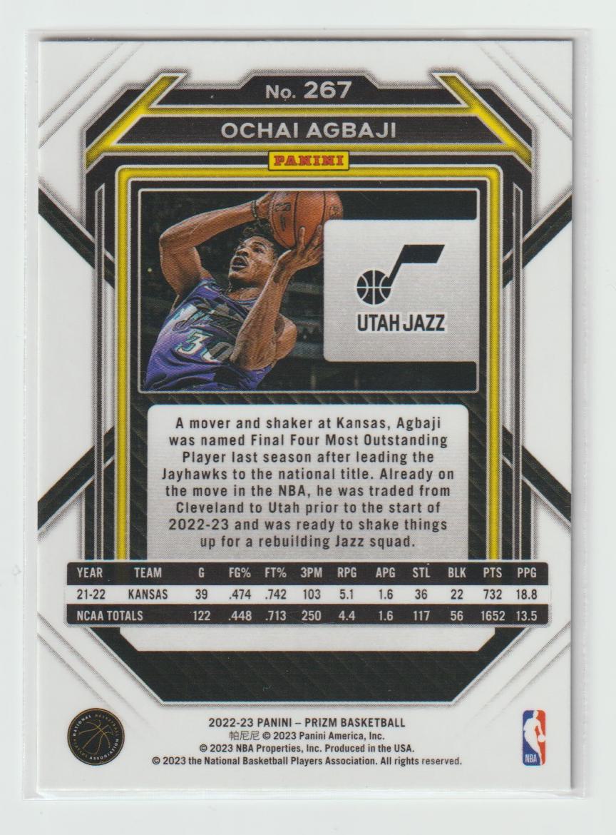 267 Ochai Agbaji Utah Jazz