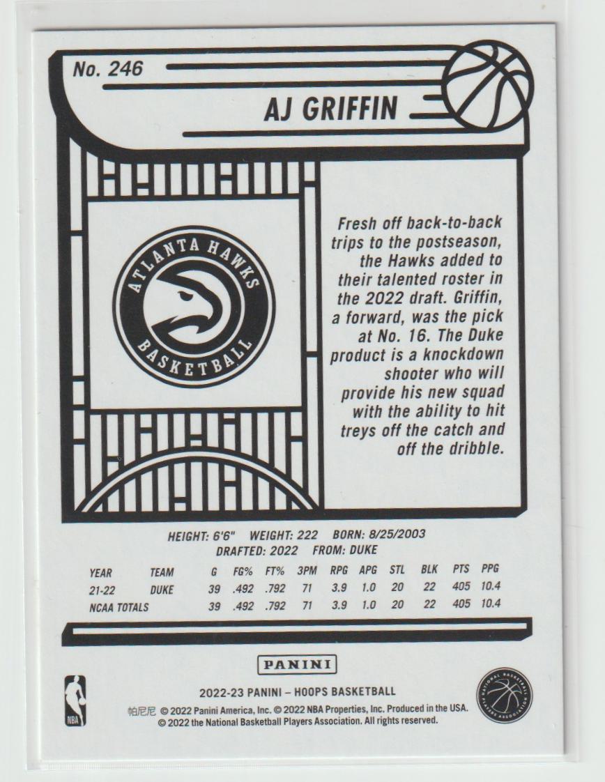 246 AJ Griffin - Atlanta Hawks