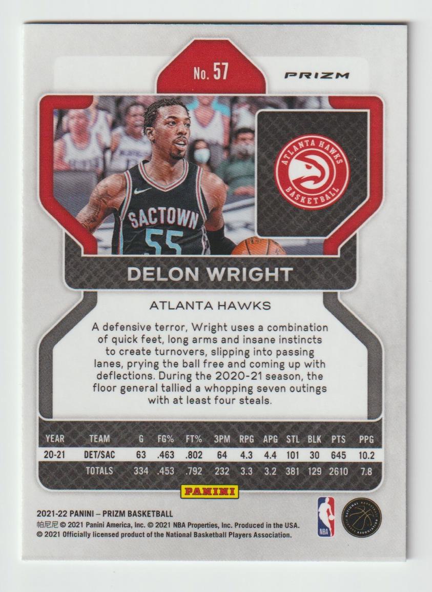 057 Delon Wright - Atlanta Hawks Silver