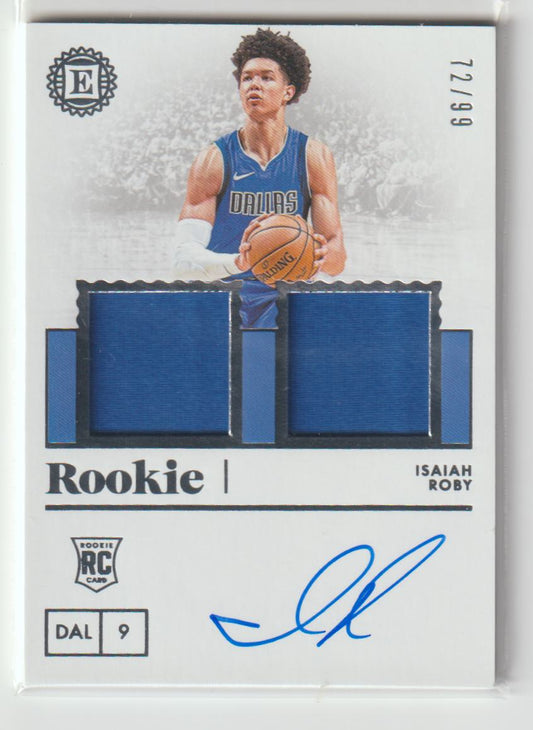 Rookie Jersey Auto Dual 264 Isaiah Roby - Dallas Mavericks 72/99