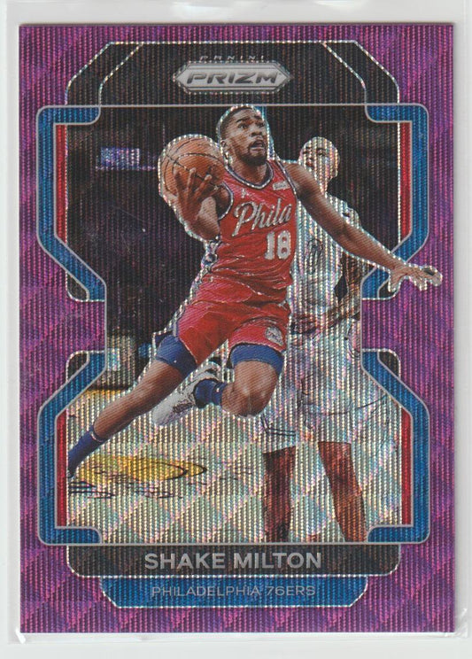 058 Shake Milton - Philadelphia 76ers Purple Wave Prizm