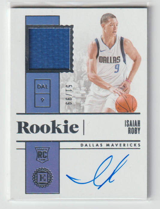 Rookie Jersey Autograph 198 Isaiah Roby - Dallas Mavericks 51/99