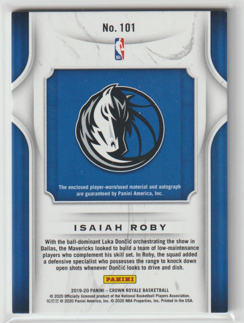 Rookie Silhouettes 101 Isaiah Roby - Dallas Mavericks 186/199