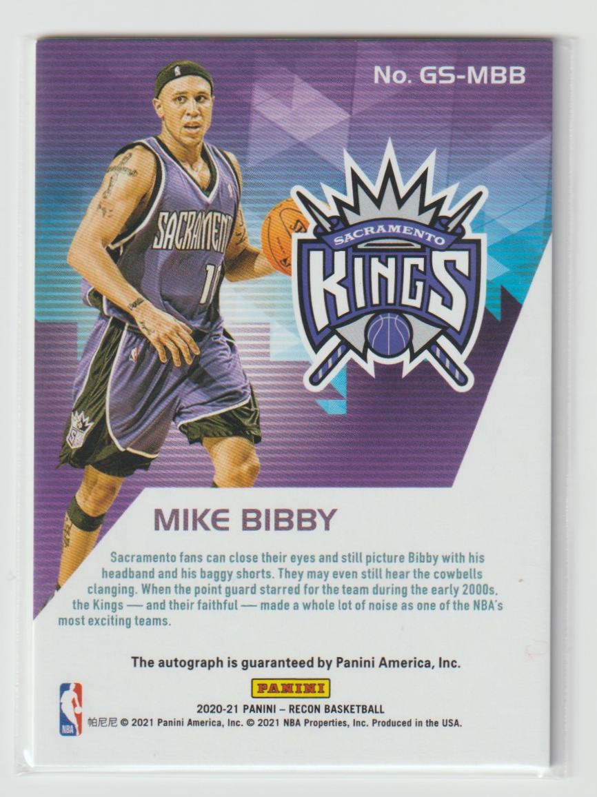 Glorified Signatures GS-MBB Mike Bibby Sacramento Kings