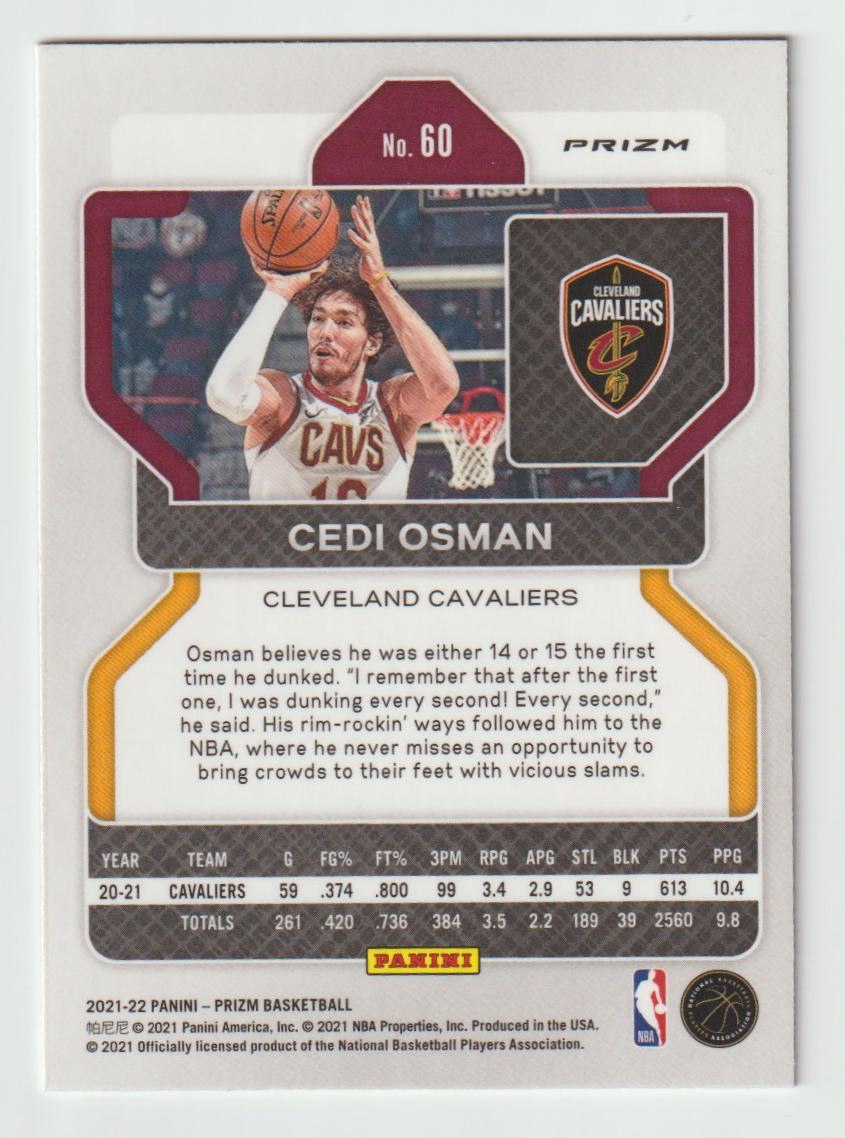 060 Cedi Osman - Cleveland Cavaliers Ruby Wave Prizm
