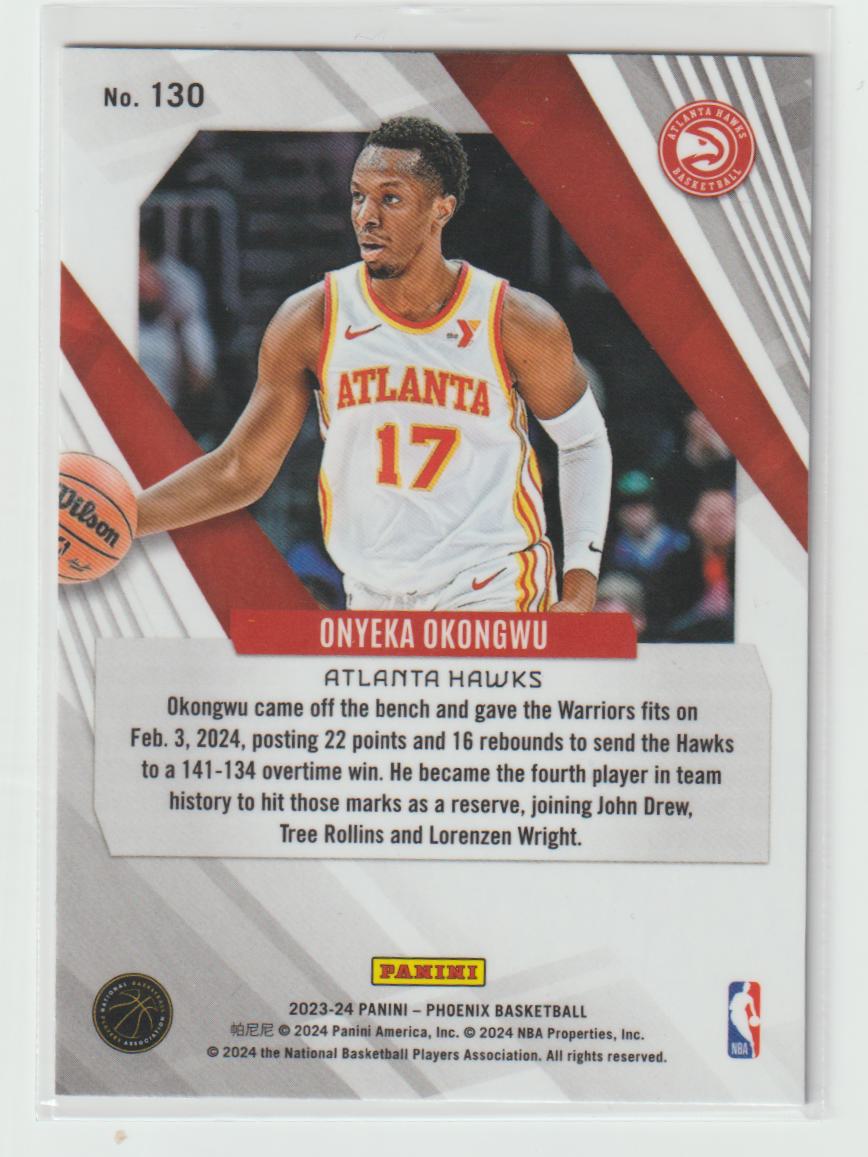 130 Onyeka Okongwu Atlanta Hawks Color Burst