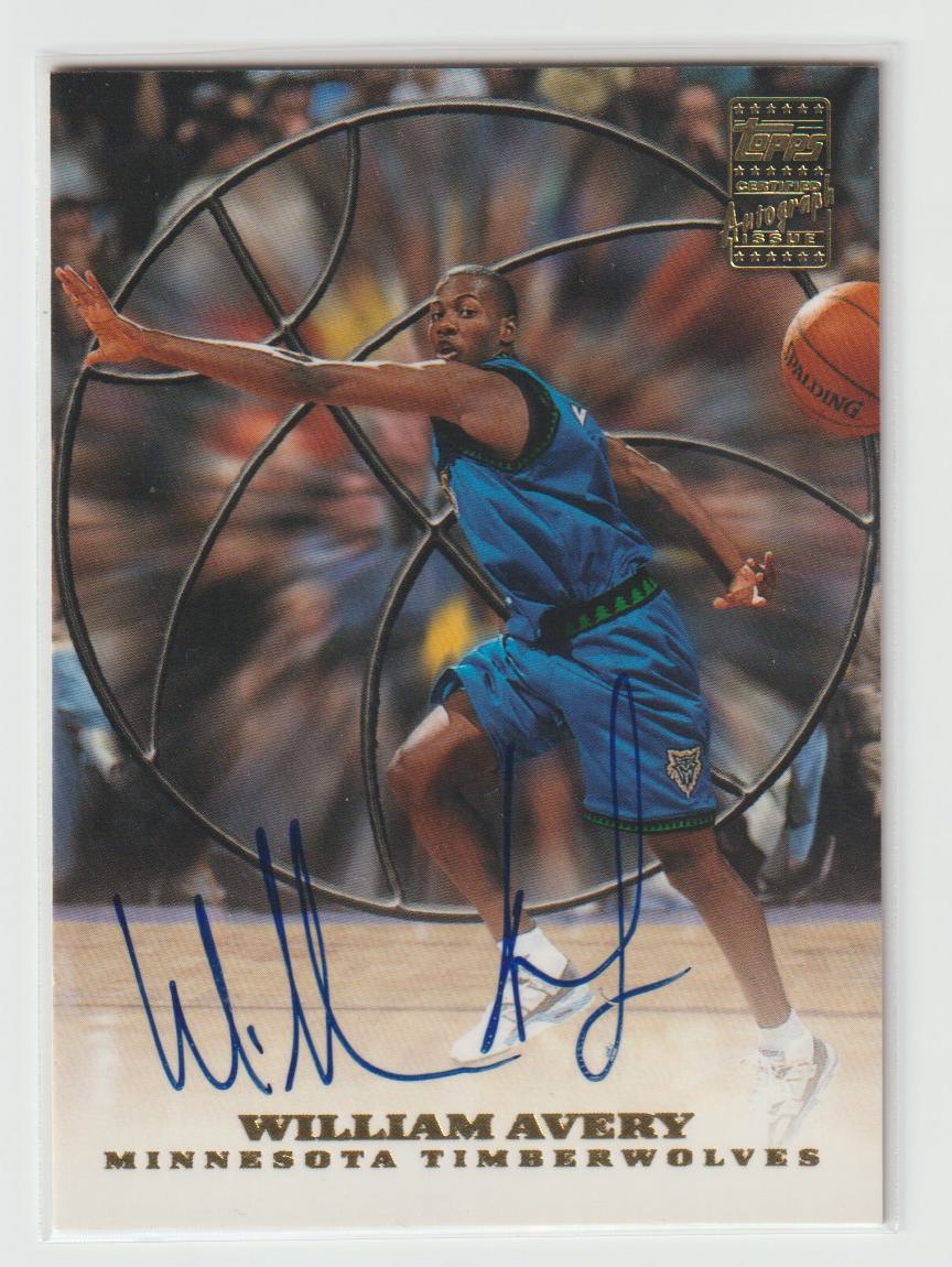 Topps Certified Auto WA William Avery Minnesota Timberwolves