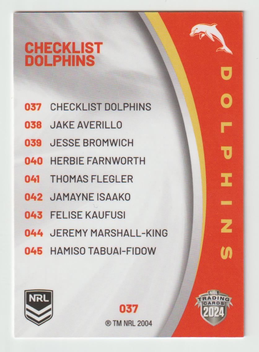 037 DOLPHINS CHECKLIST