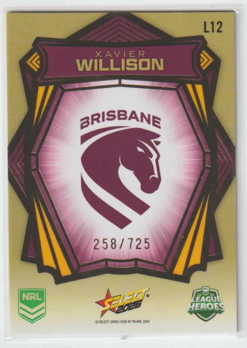 L012 Xavier Willison Gold Back 258/725