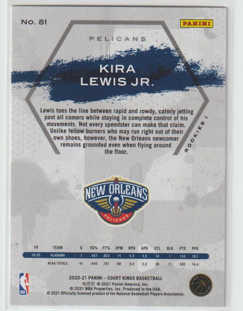 081 Kira Lewis Jr. - New Orleans Pelicans Rookies I