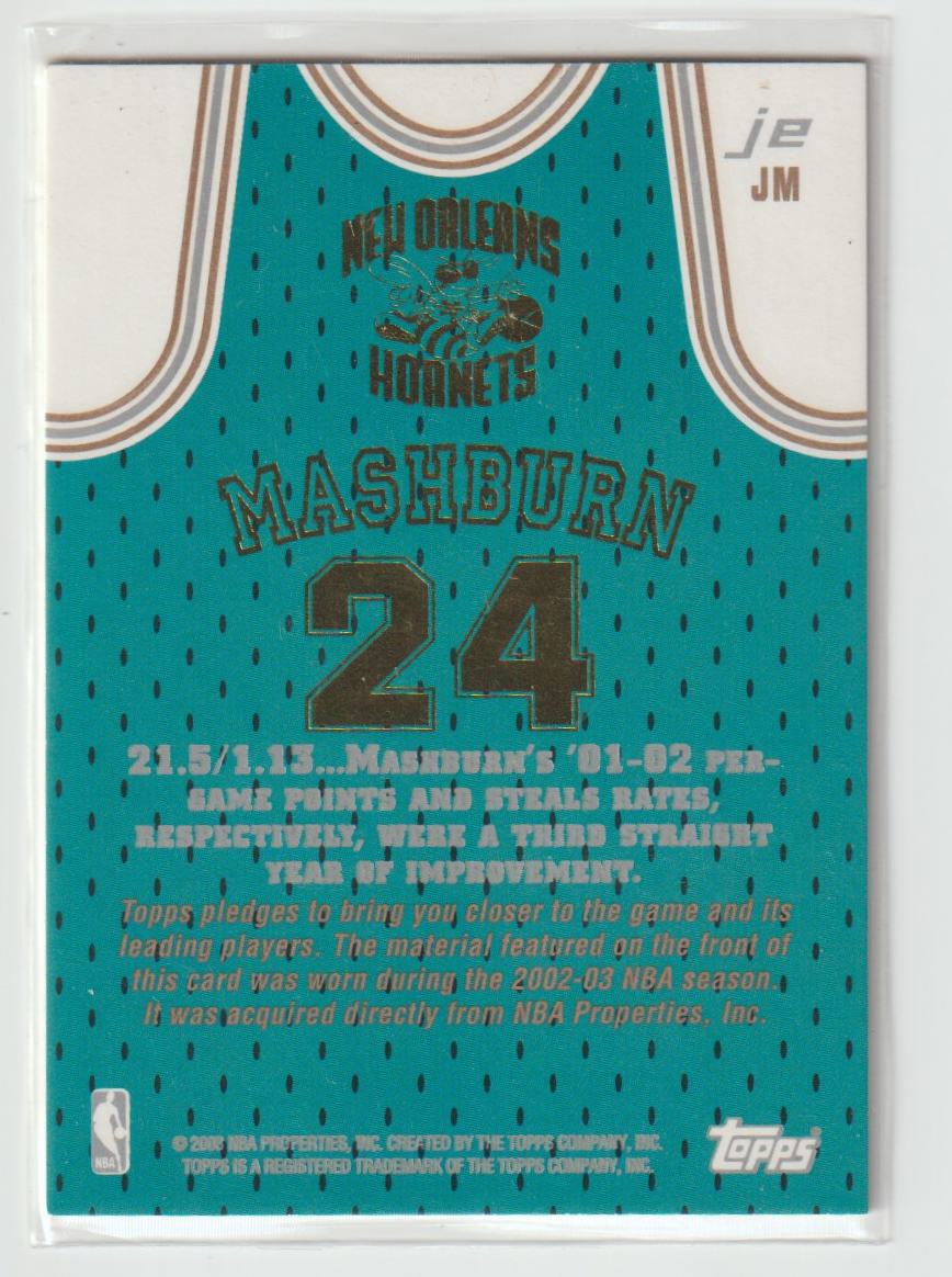 Jersey Edition JE-JM Jamal Mashburn New Orleans Hornets
