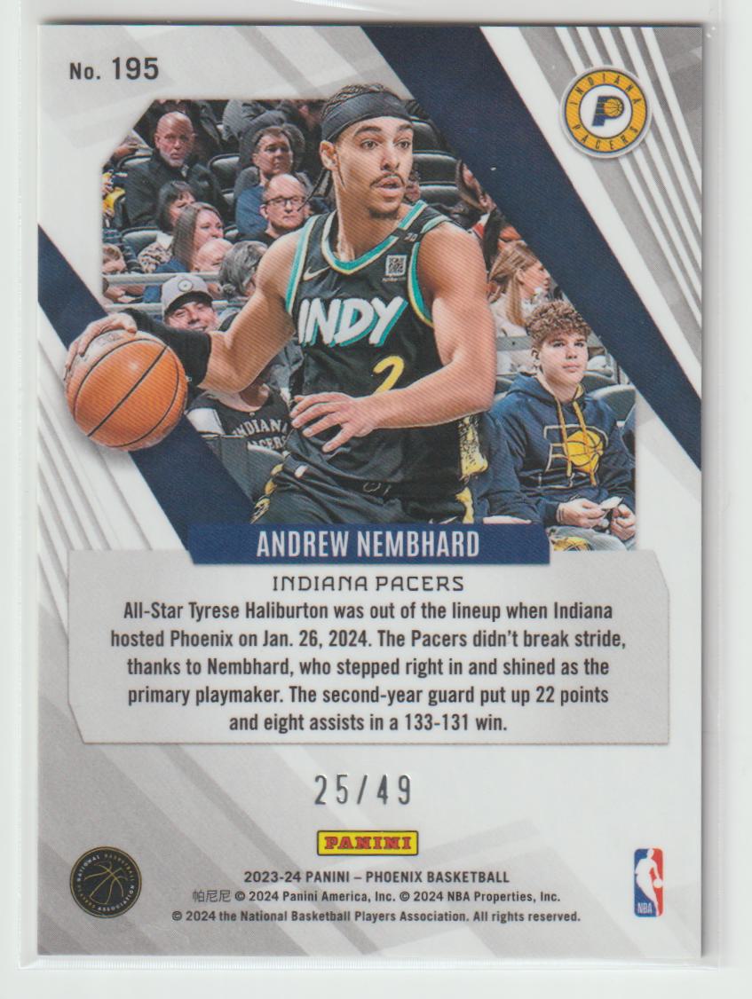 195 Andrew Nembhard Indiana Pacers Yellow 25/49