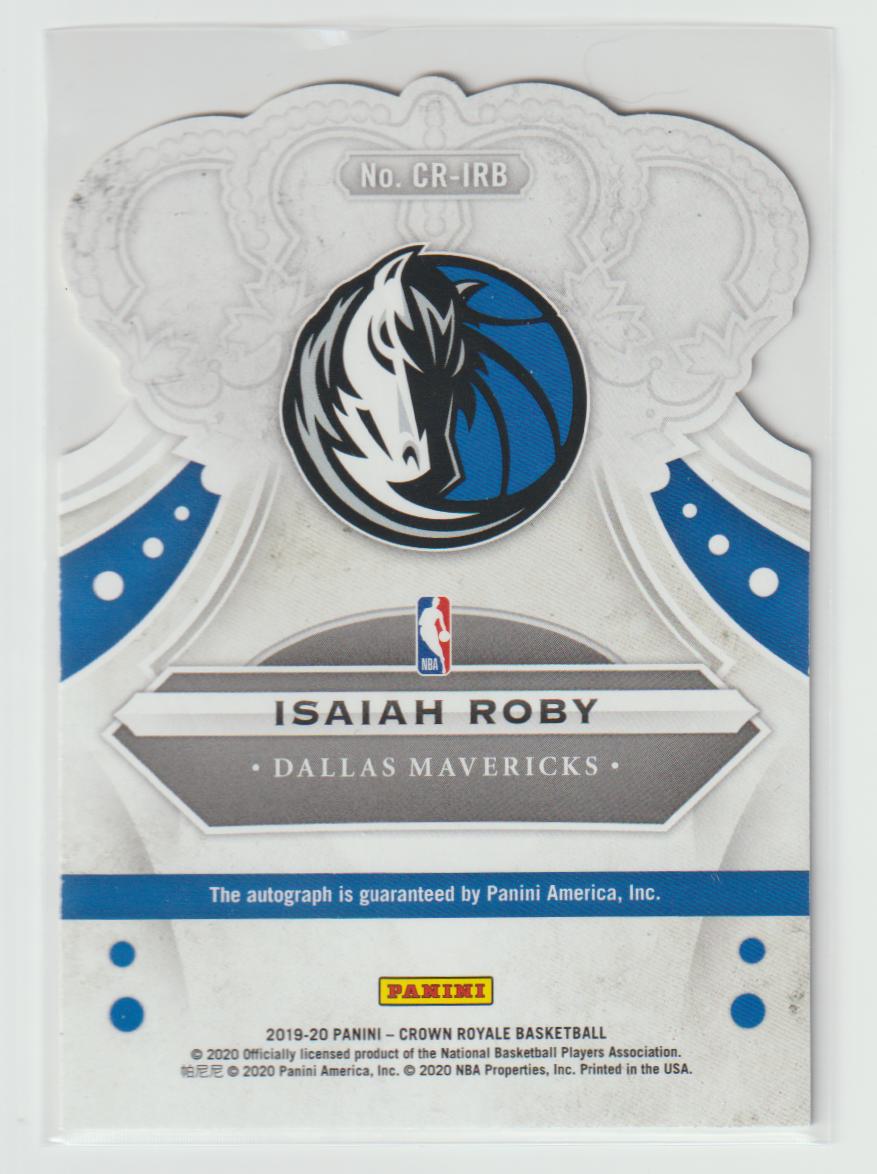 Crown Rookie Autographs Isaiah Roby - Dallas Mavericks Gold 5/10