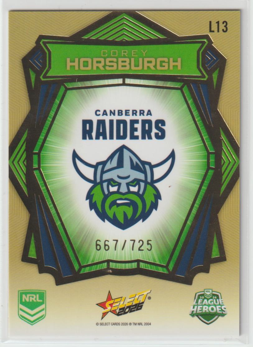 L013 Corey Horsburgh Gold Back 667/725
