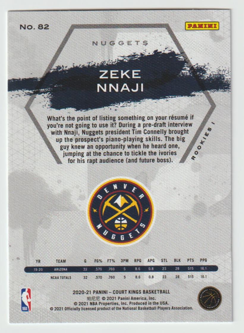 082 Zeke Nnaji - Denver Nuggets Rookies I