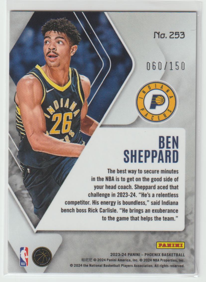 253 Ben Sheppard Indiana Pacers Purple 60/150