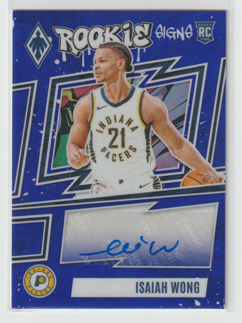 Rookie Signs RS-IWG Isaiah Wong Indiana Pacers Purple 13/25