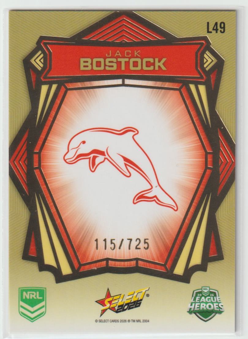L049 Jack Bostock Gold Back 115/725