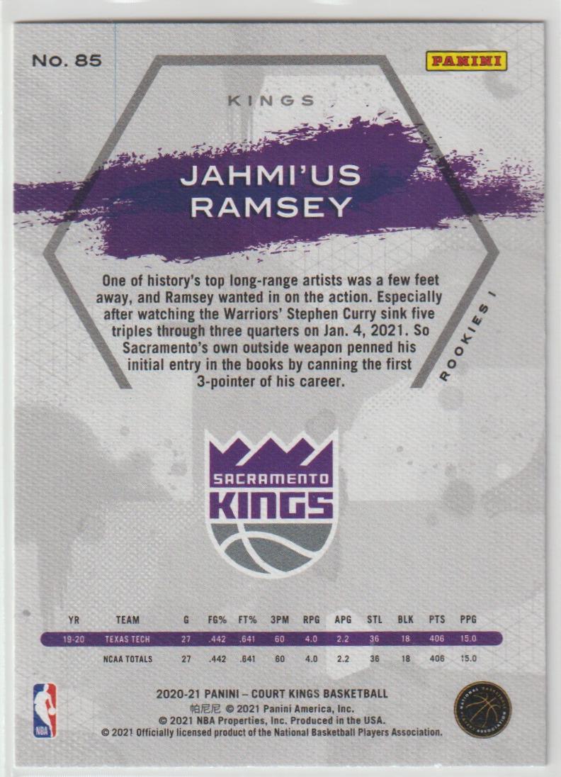 085 Jahmi'us Ramsey - Sacramento Kings Rookies I