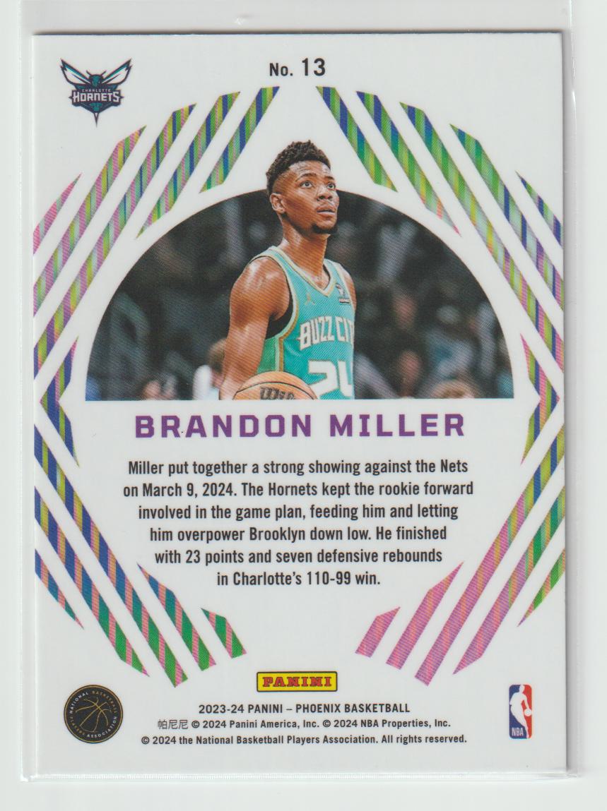 Mystique 013 Brandon Miller Charlotte Hornets