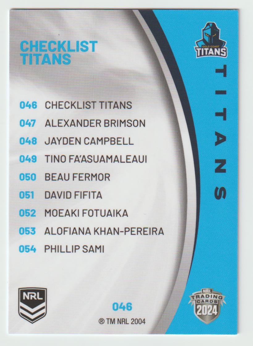 046 TITANS CHECKLIST