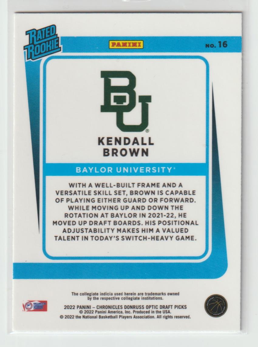 Optic 16 Kendall Brown Baylor Bears