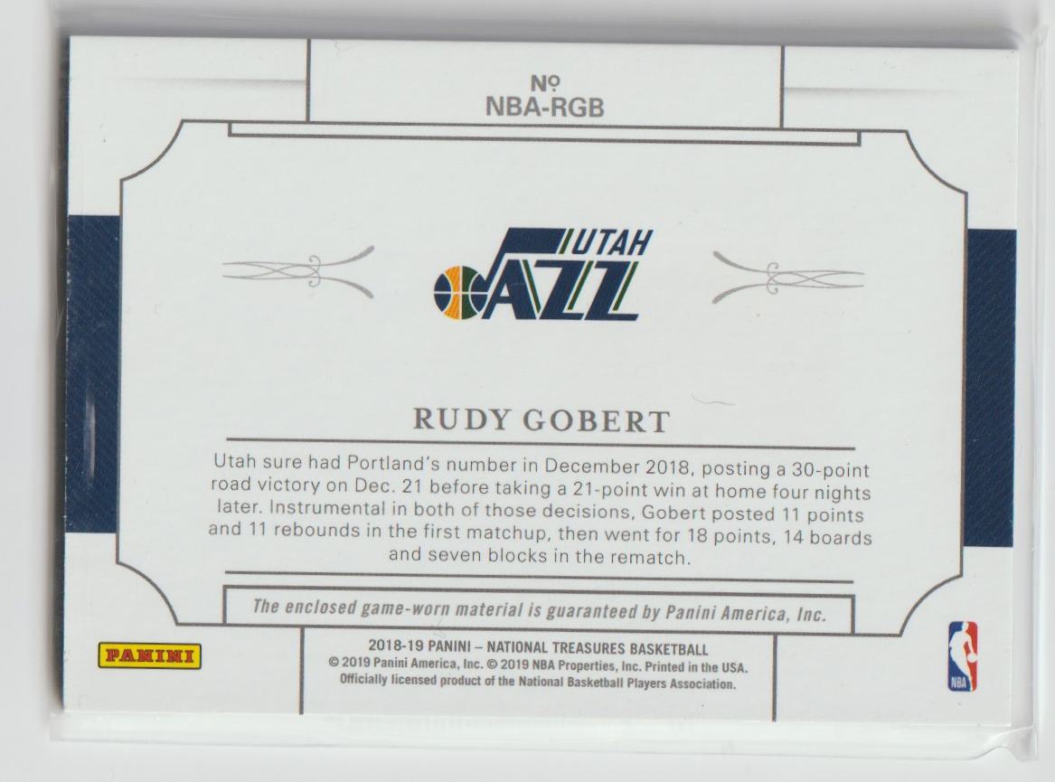All NBA Materials NBA-RGB Rudy Gobert - Utah Jazz