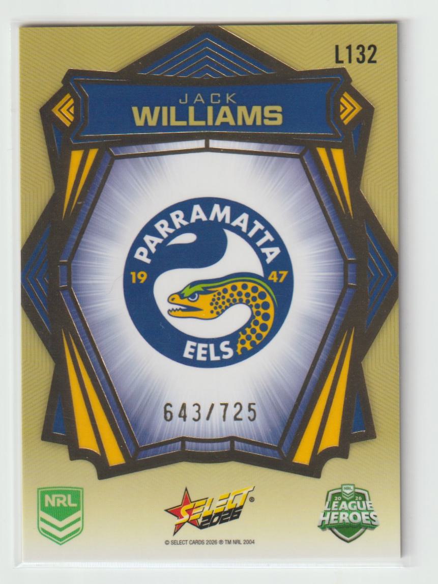L132 Jack Williams Gold Back 643/725