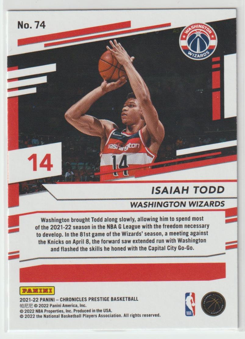 074 Isaiah Todd - Washington Wizards