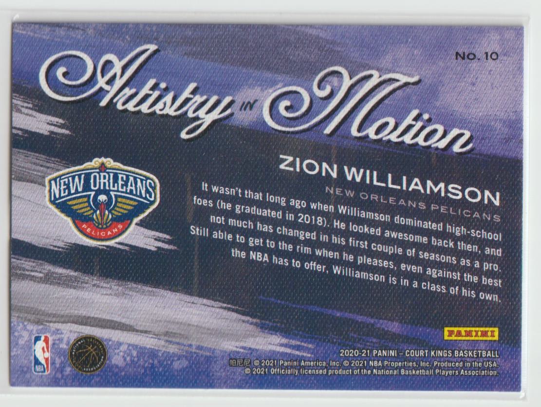 Artistry in Motion 010 Zion Williamson - New Orleans Pelicans