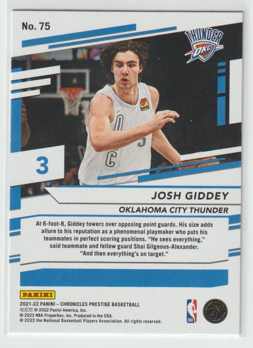075 Josh Giddey - Oklahoma City Thunder