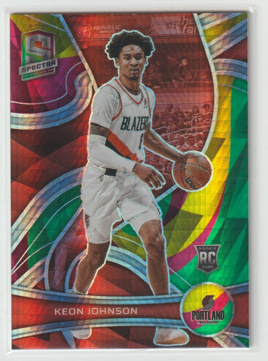 132 Keon Johnson - Portland Trail Blazers Asia Red Yellow 51/75