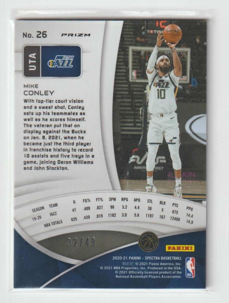 026 Mike Conley - Utah Jazz Asia Blue Orange 32/49