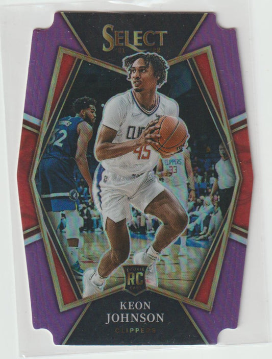 115 Keon Johnson - Los Angeles Clippers Purple Die-cut 68/99