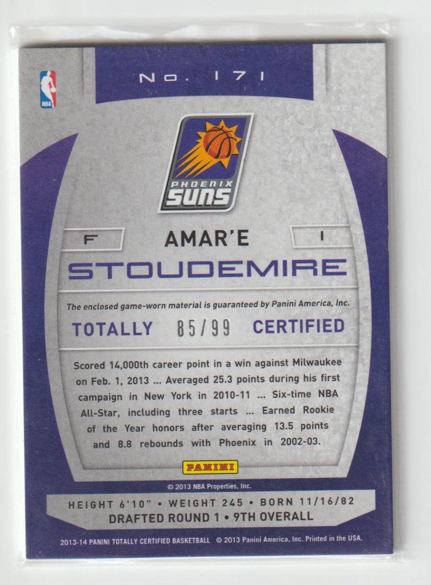 171 Amar'e Stoudemire - Phoenix Suns Totally Red 85/99