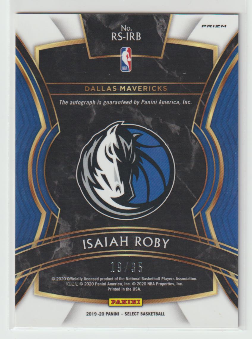 Rookie Signatures RS-IRB  Isaiah Roby - Dallas Mavericks Neon Orange Pulsar FOTL 19/35